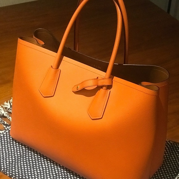 Prada Saffiano Cuir Double Orange - Picture 4 of 6